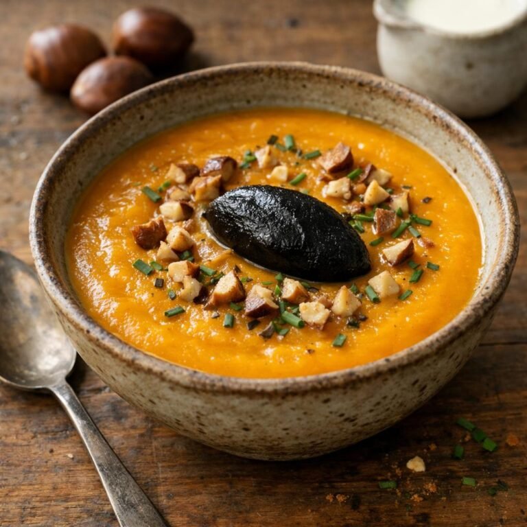 velouté potimarron ail noir