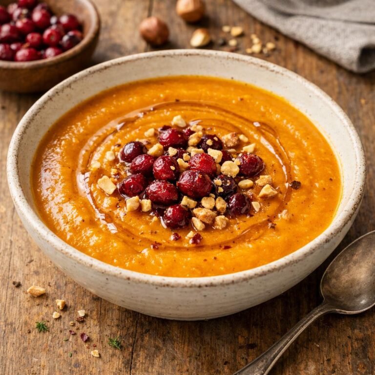 Velouté potimarron cranberries