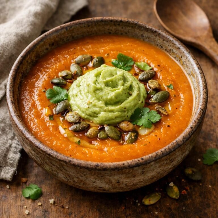 Velouté potimarron guacamole