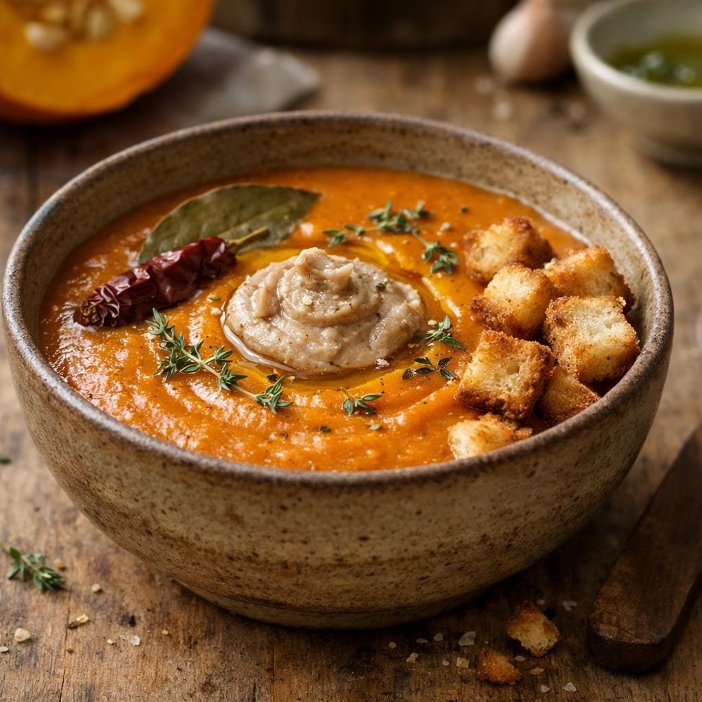 velouté potimarron pimientos