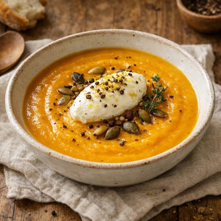 Velouté potimarron poivres