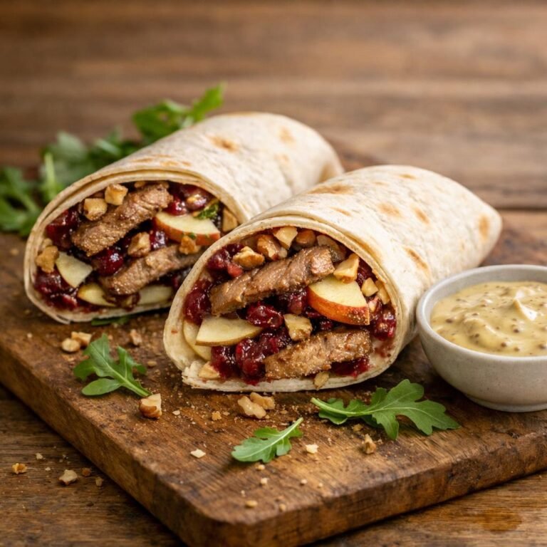 Wrap de veau aux cranberries