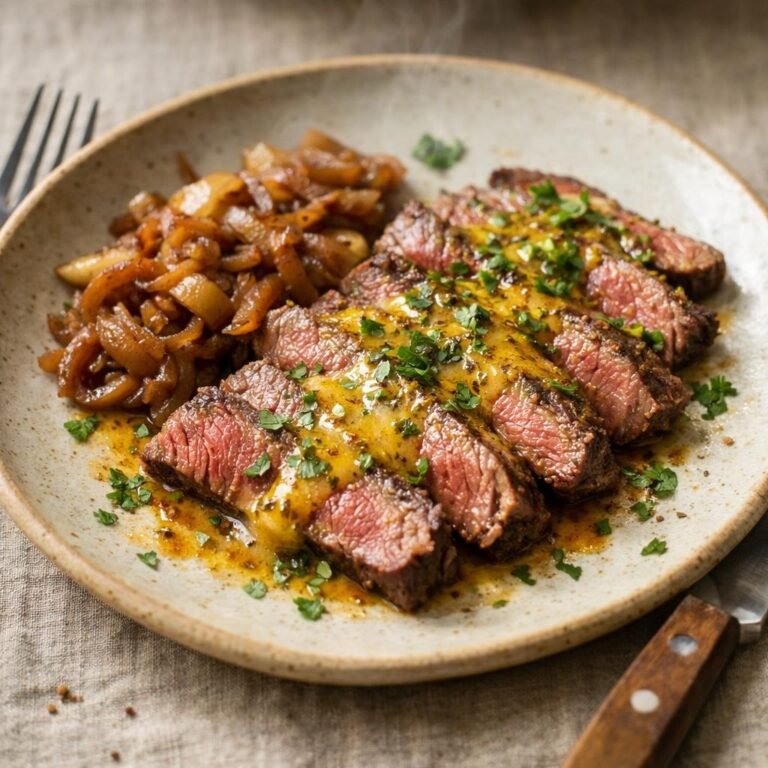 Bavette poêlée au Cari Créole