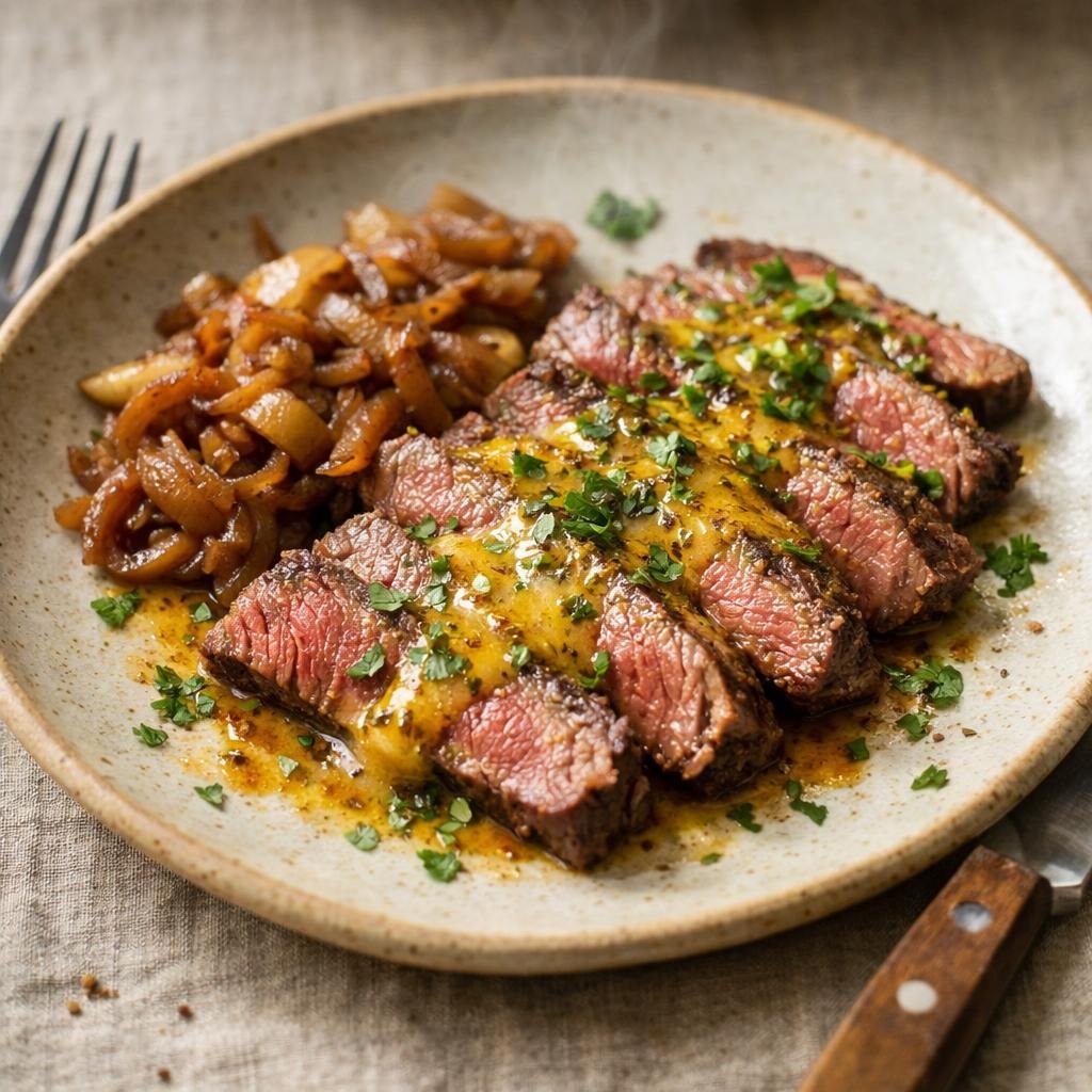 Bavette poêlée au Cari Créole