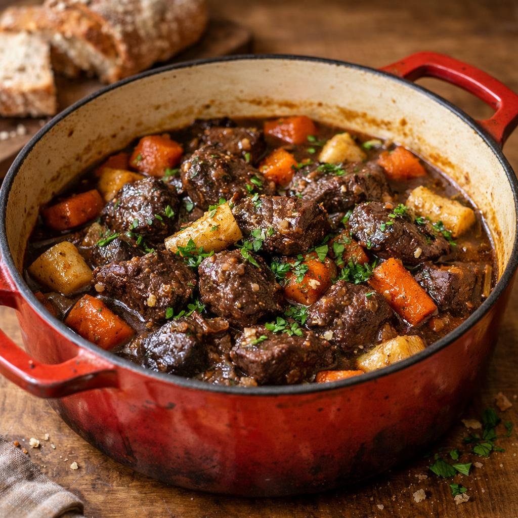 Bœuf braisé à la bière