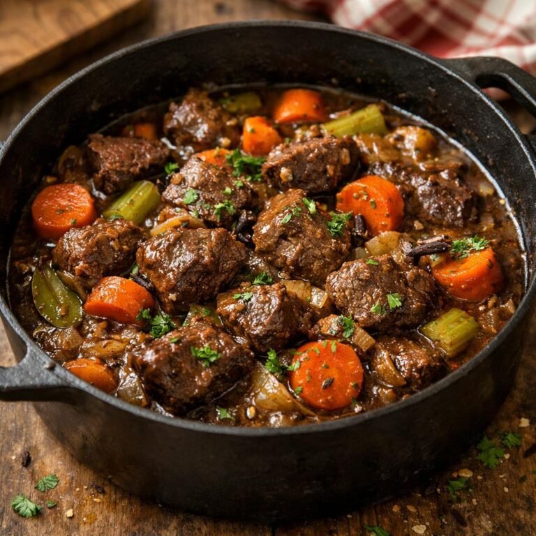 Bœuf braisé à la bière