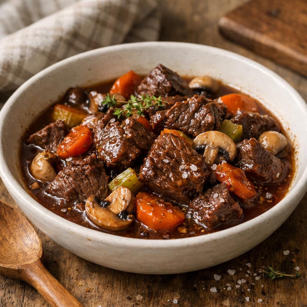 Bœuf mijoté au Sel des Incas