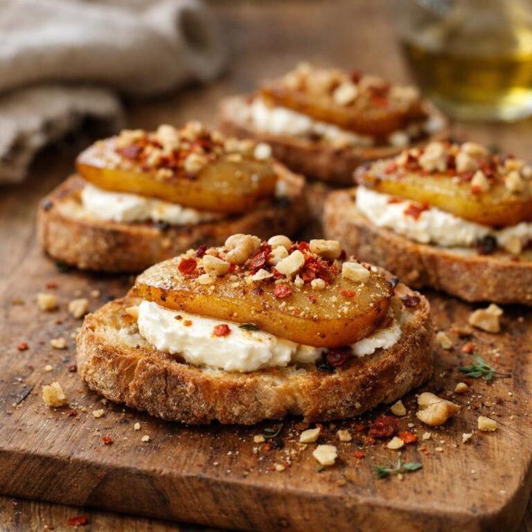 poire caramélisée chèvre
