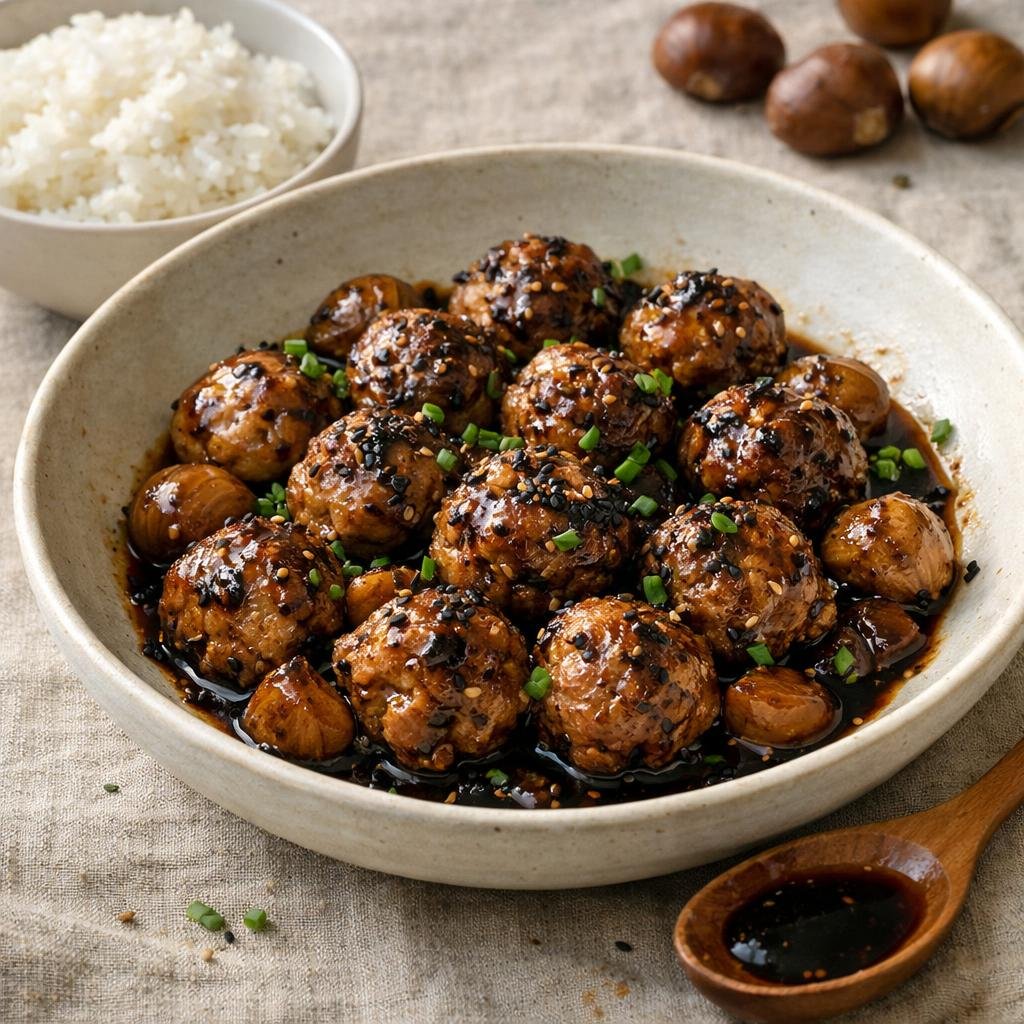 Boulettes porc châtaignes