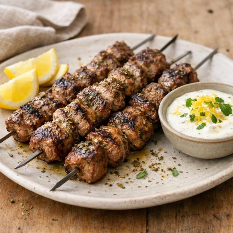 Brochettes d'agneau aux Herbes