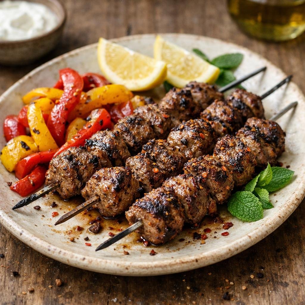 Brochettes d'agneau mariné