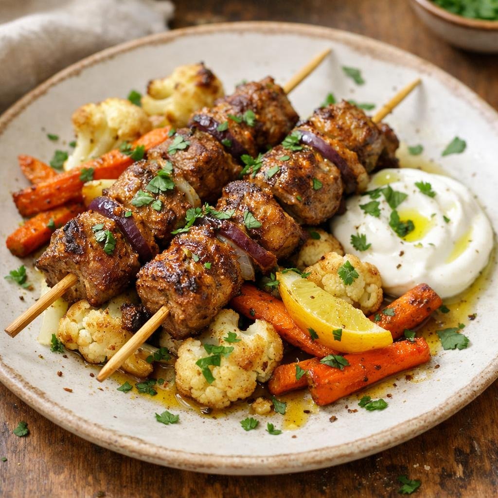 brochettes agneau curry