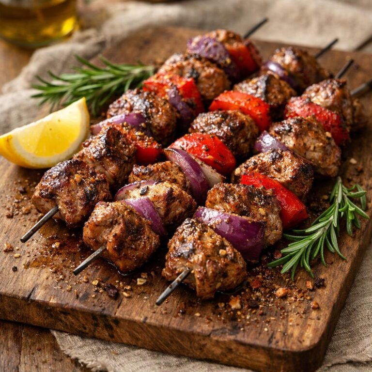 Brochettes d'agneau marinées