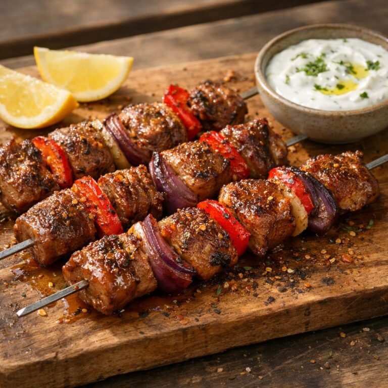 Brochettes d'agneau marinées