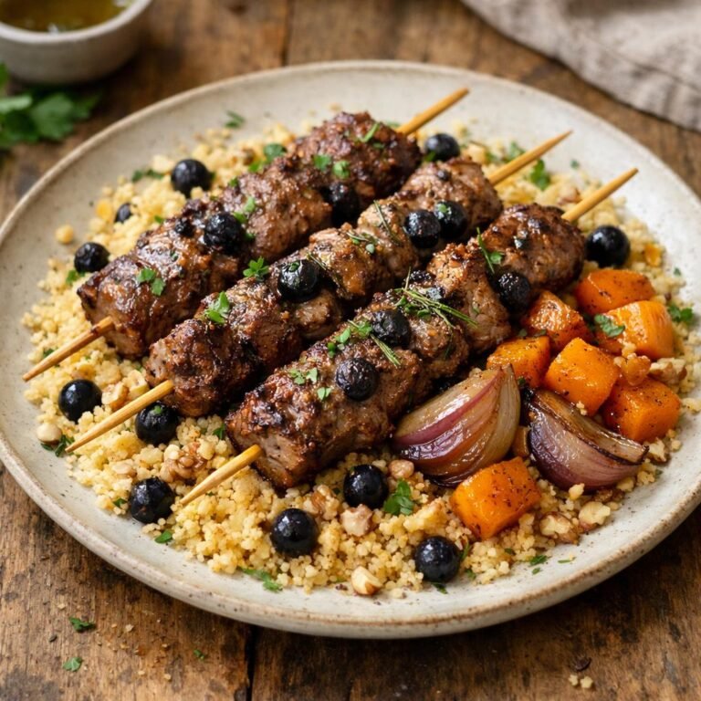 brochettes d'agneau myrtilles