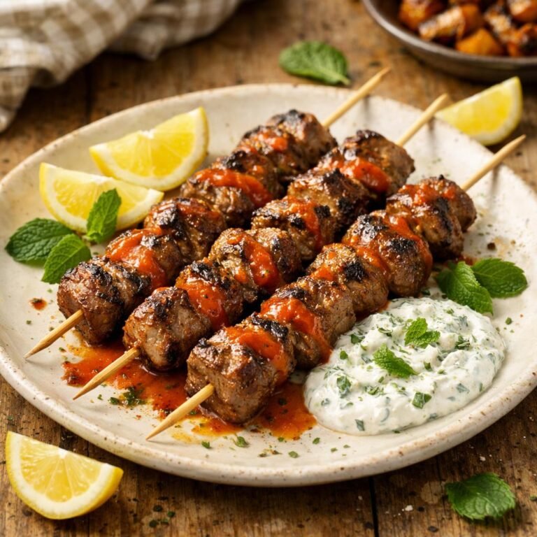 Brochettes d'agneau menthe