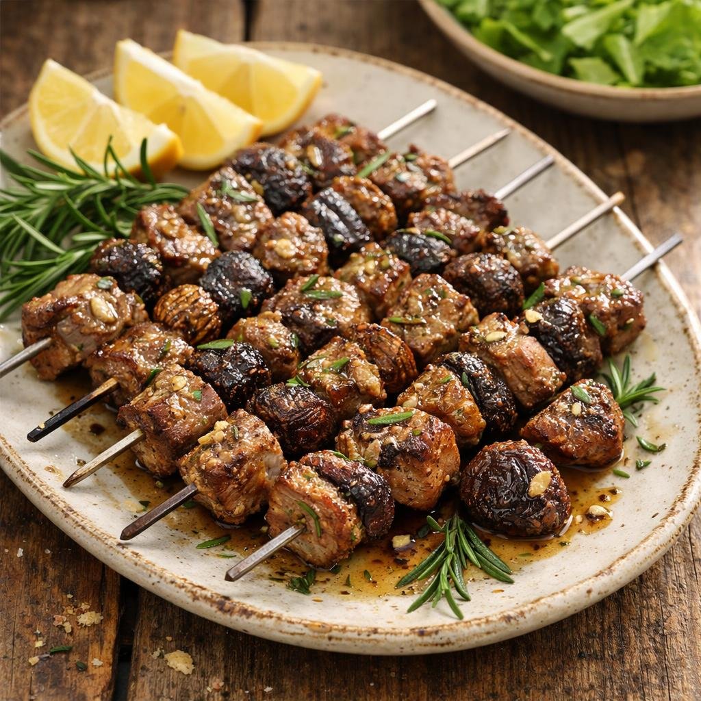 Brochettes d'agneau miel‑romarin