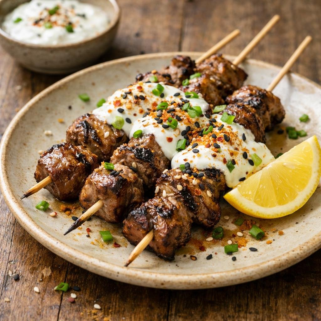 Brochettes d'agneau Shichimi