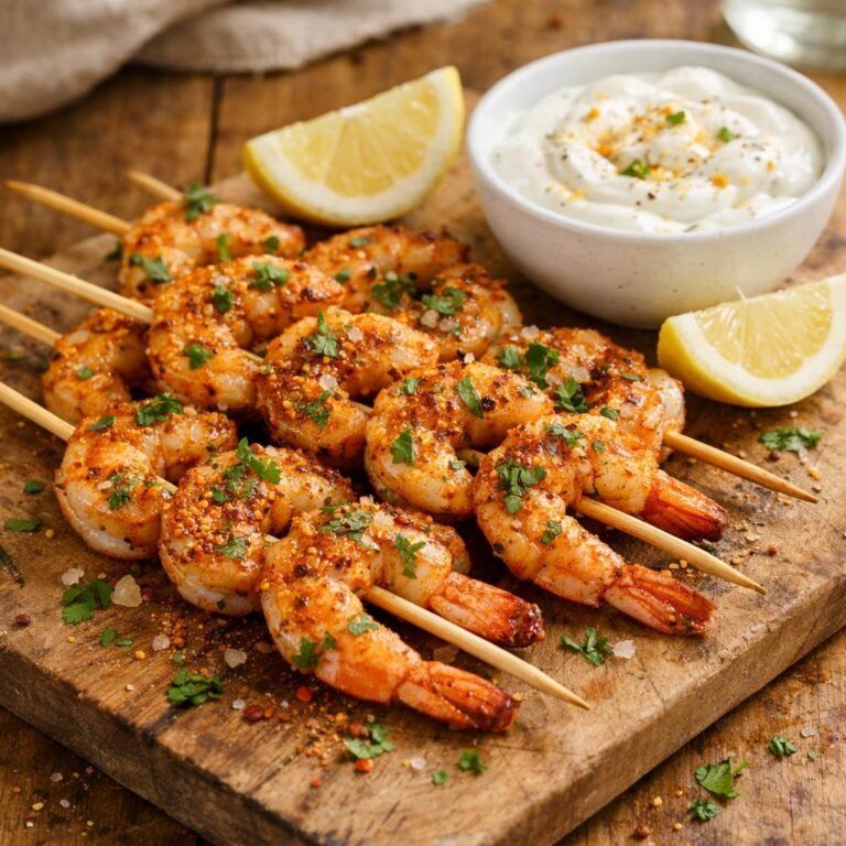 brochettes de gambas