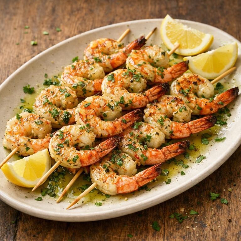 Brochettes de gambas grillées