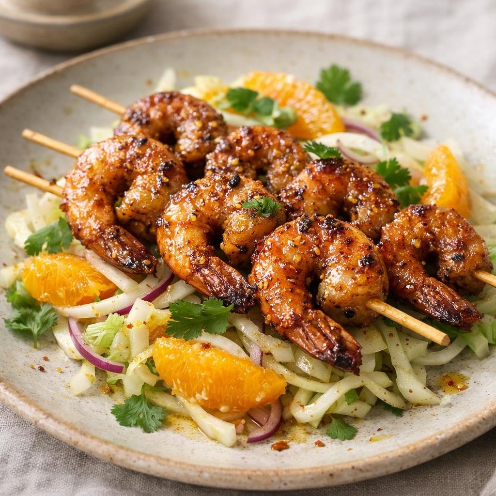 gambas laquées Colombo