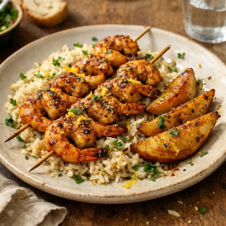 brochettes de gambas