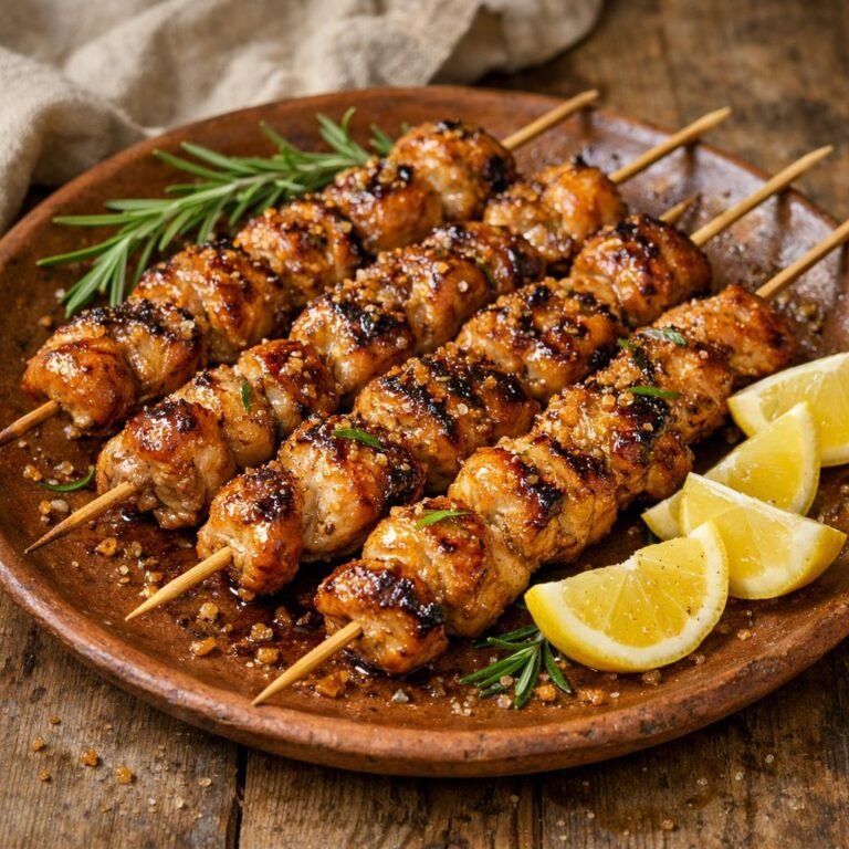 Brochettes de lapin romarin