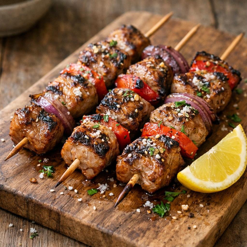 brochettes de porc miso