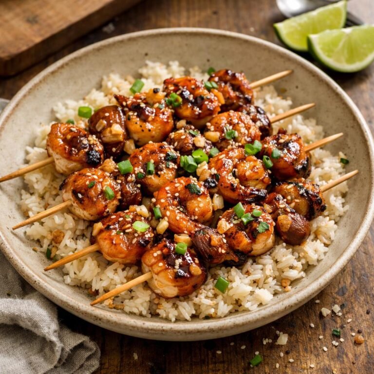 brochettes gambas châtaigne