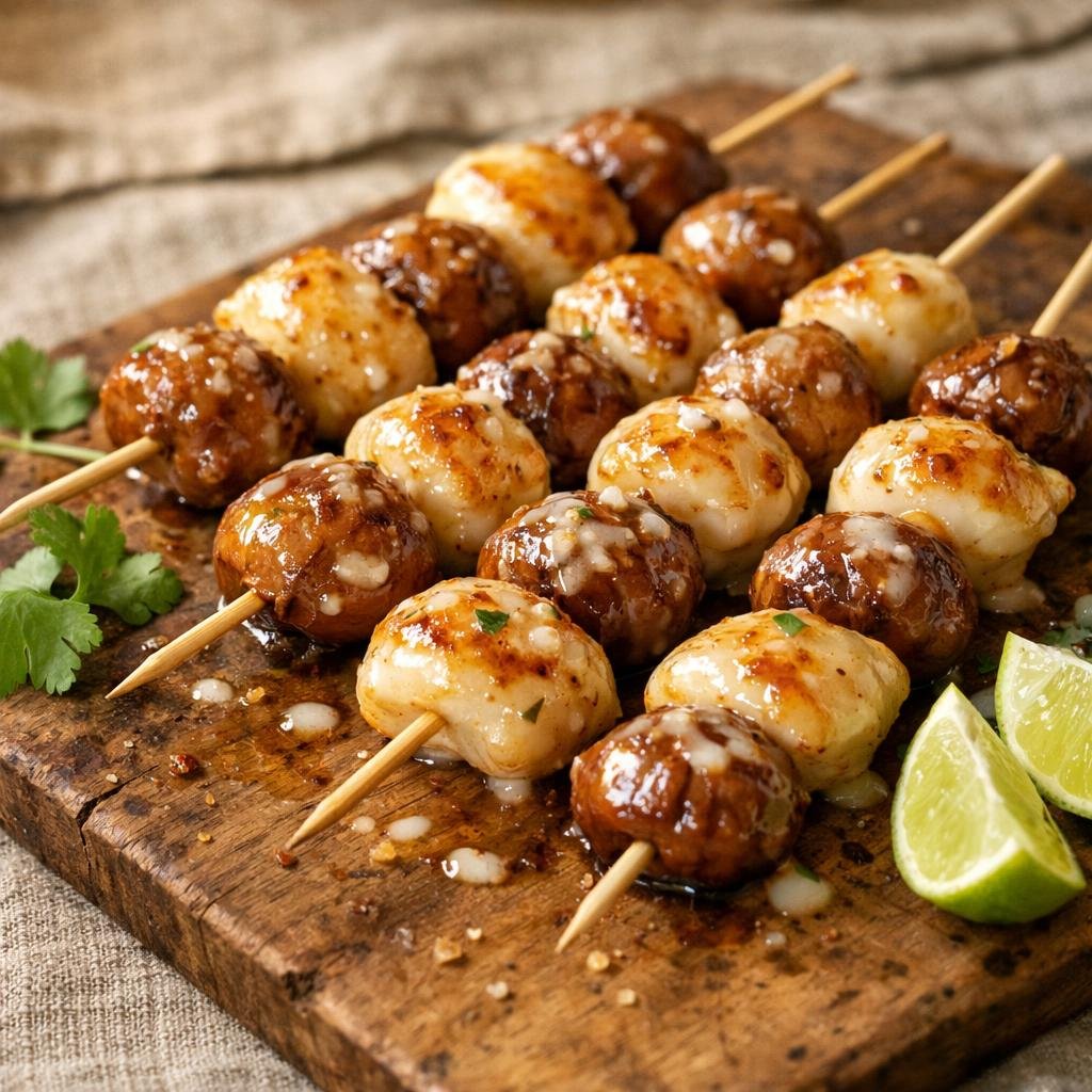 Brochettes Saint‑Jacques Thaï