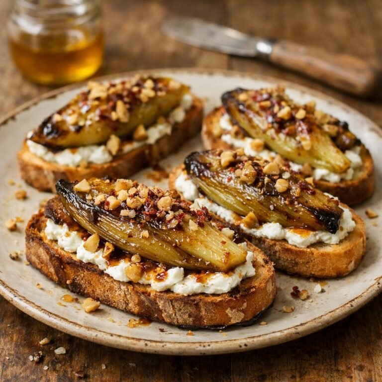 Bruschetta d’endives braisées