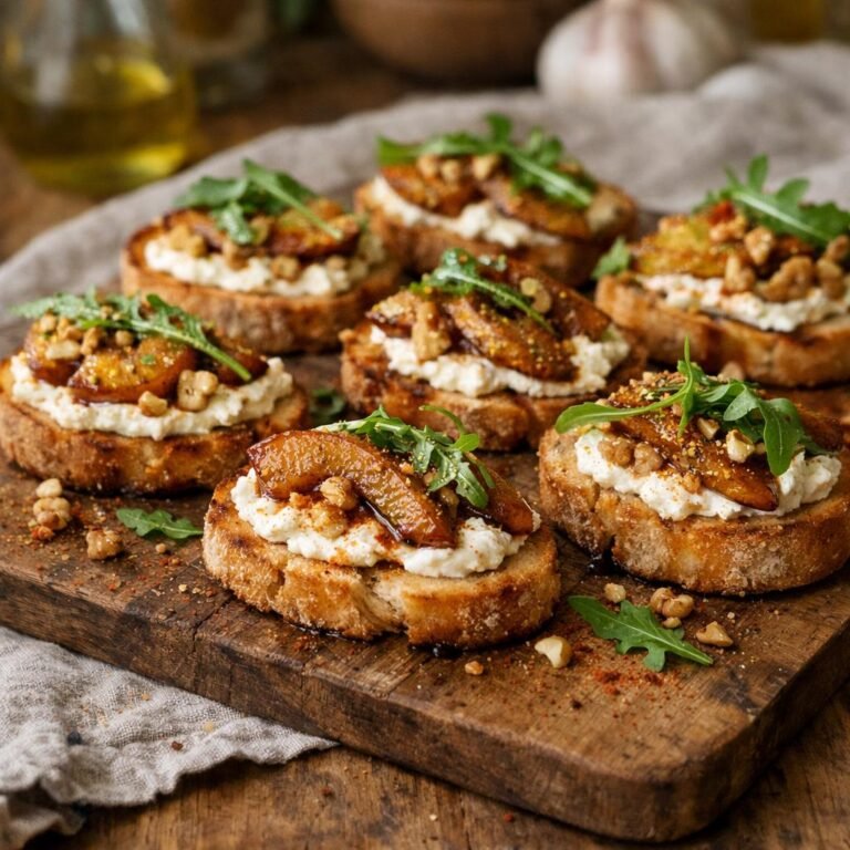 Bruschette poire ricotta