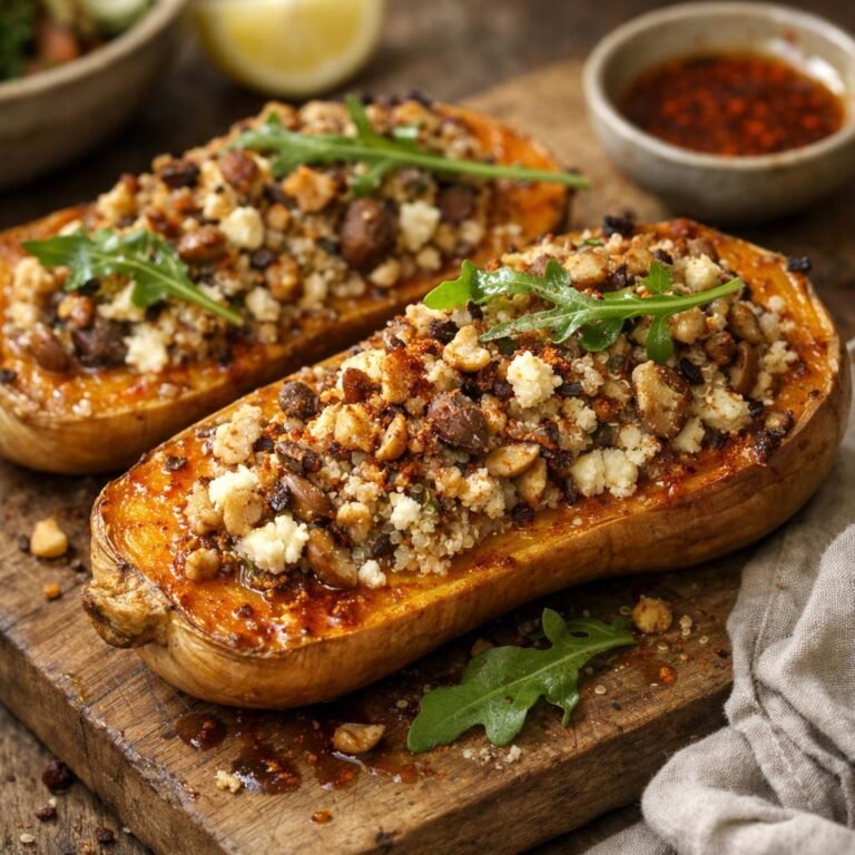 butternut farcie quinoa