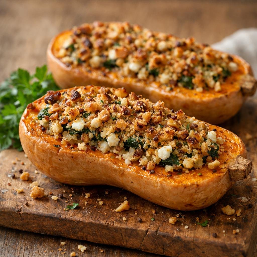 Butternut farcie quinoa