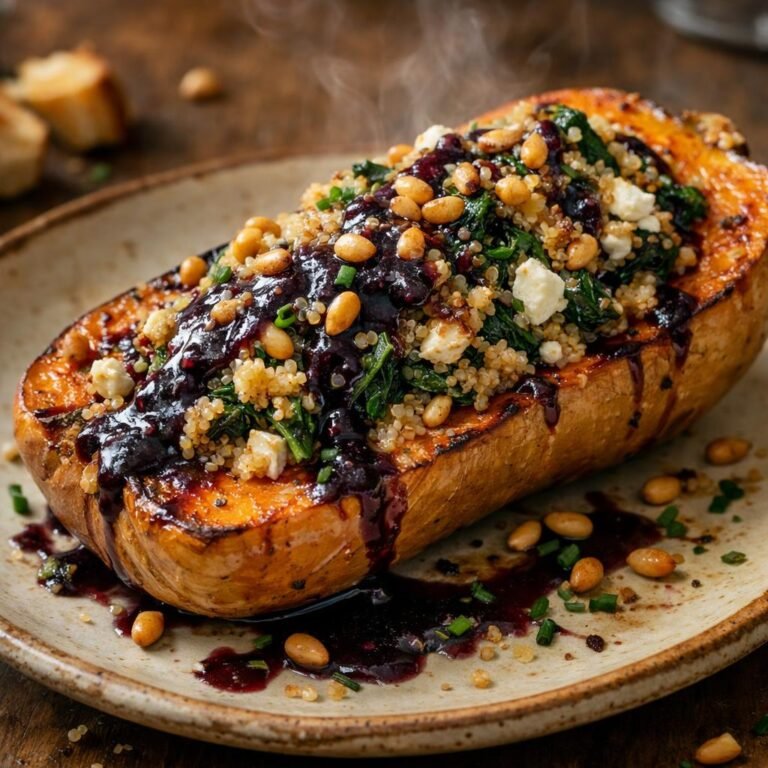 Butternut farcie quinoa