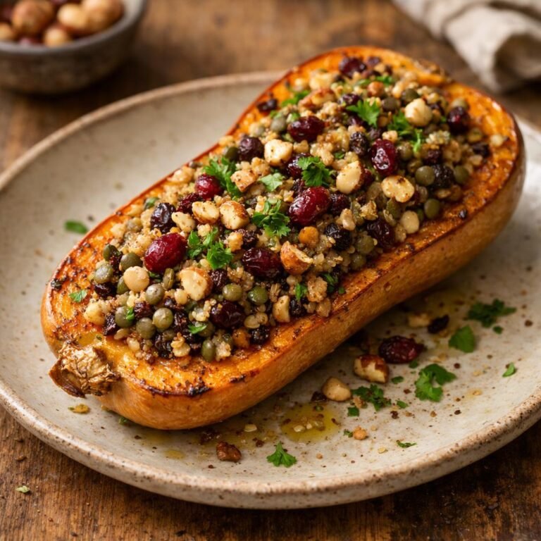 Butternut farcie quinoa-lentilles