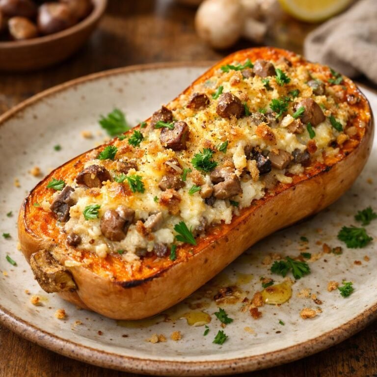 Butternut farcie ricotta