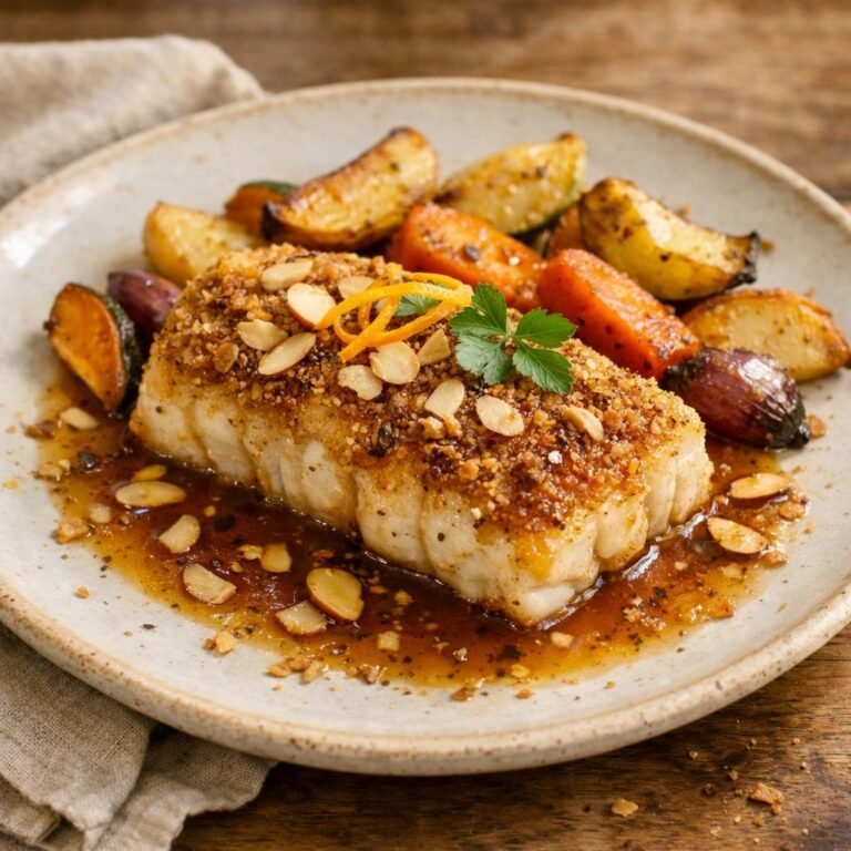cabillaud en croûte d'amandes