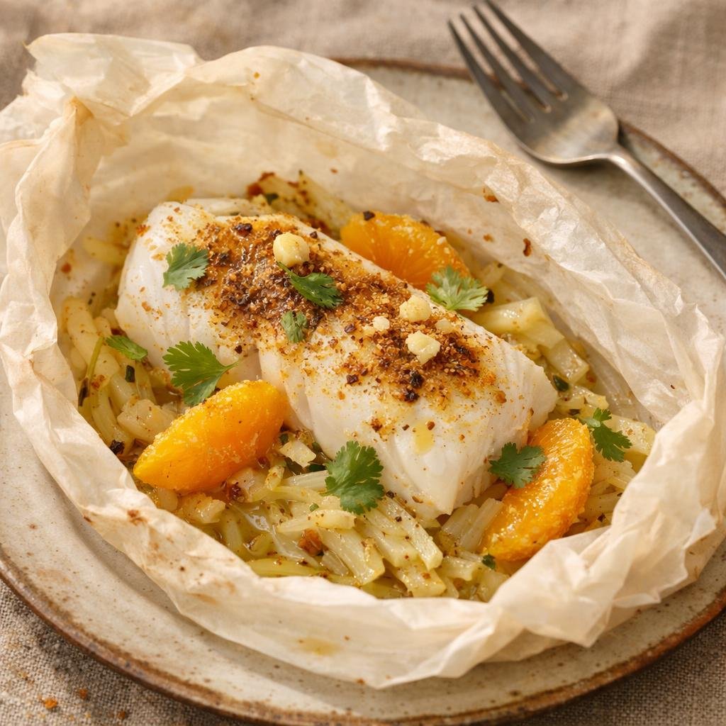 cabillaud en papillote