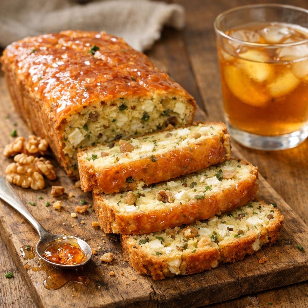 Cake salé feta-noix
