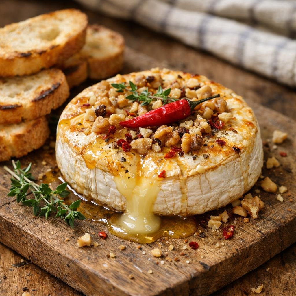 Camembert rôti piment oiseau