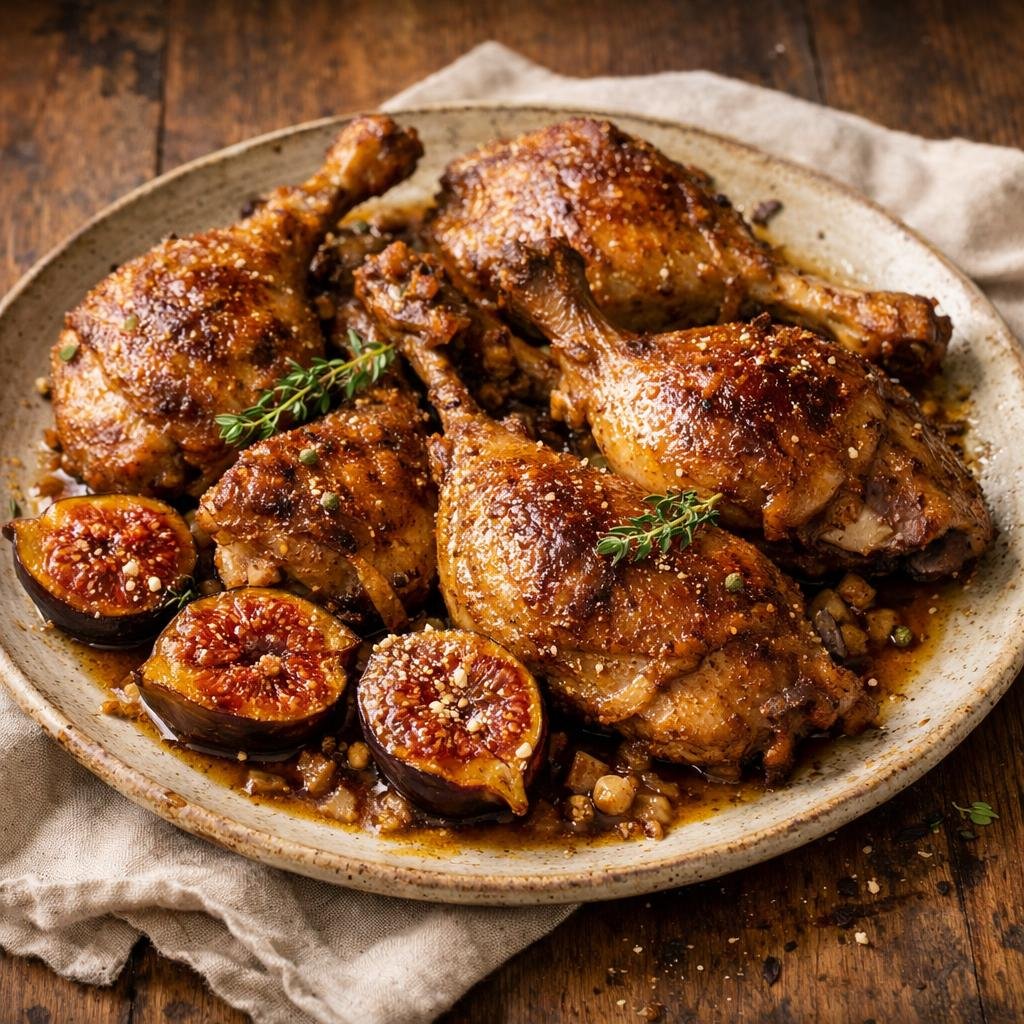 canard rôti aux figues