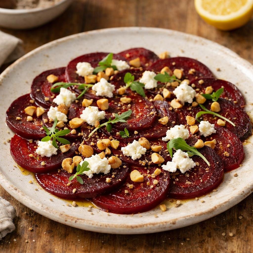 Carpaccio betterave chèvre