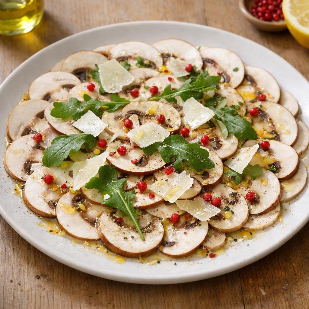 carpaccio champignons roses