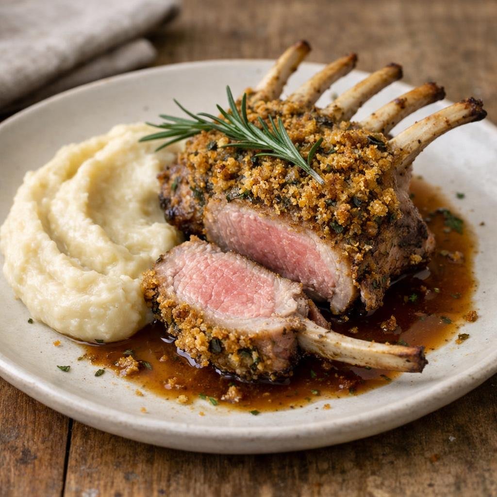 Carré d'agneau en croûte