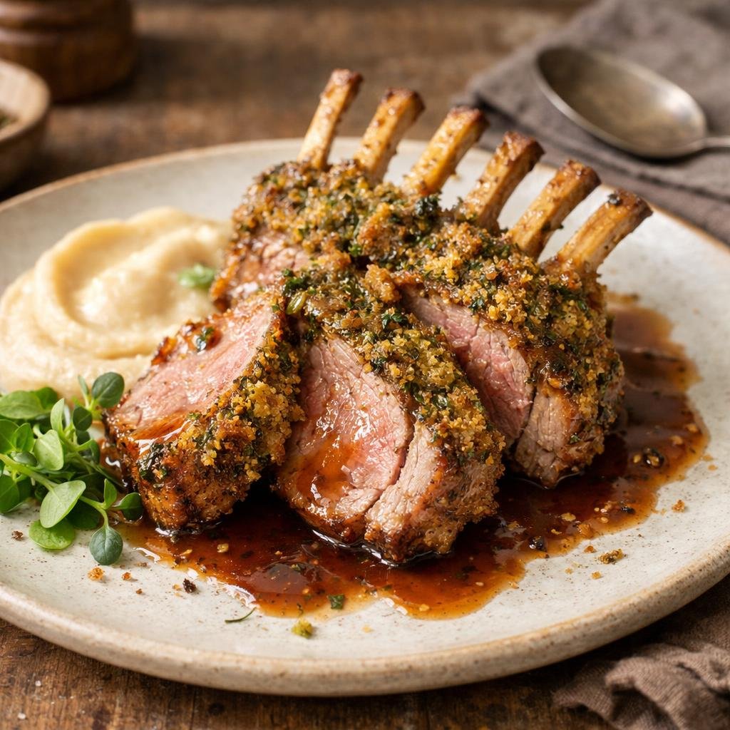 carré d'agneau en croûte