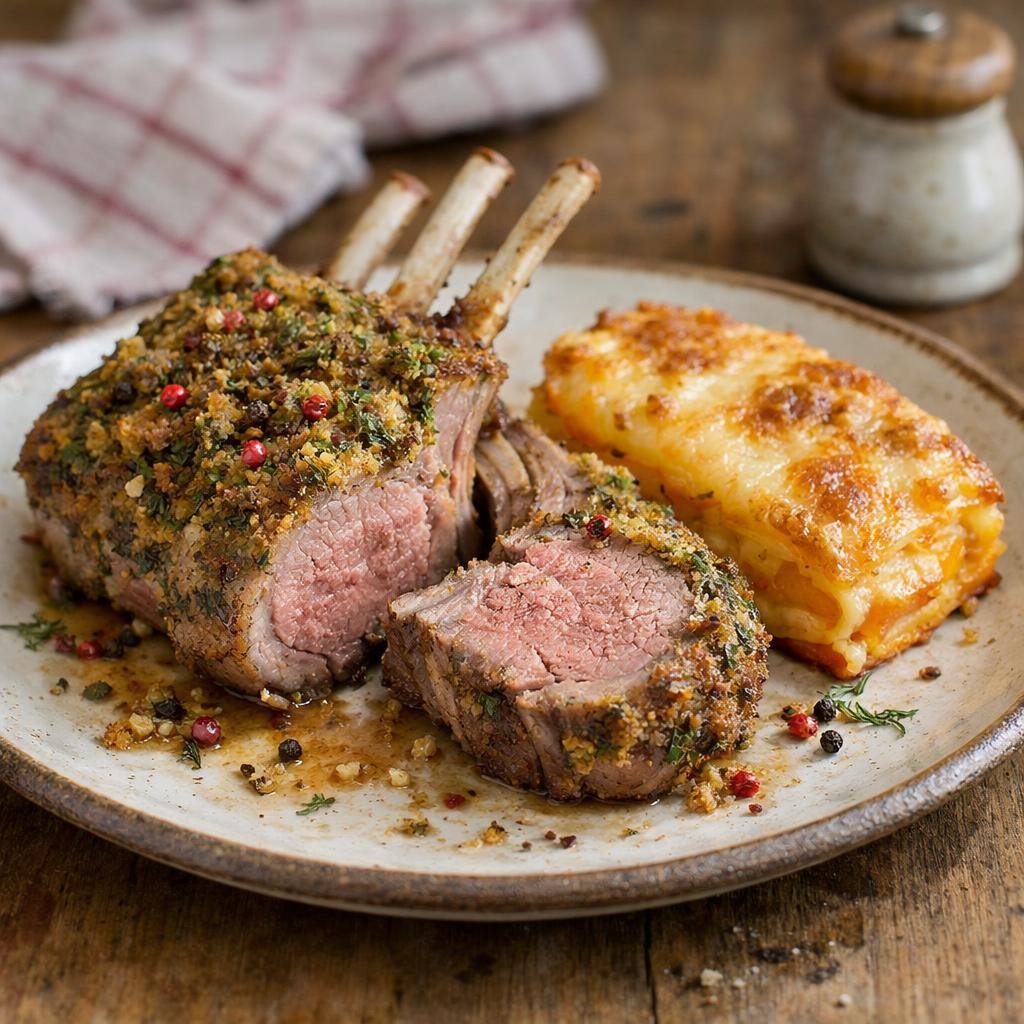 Carré d'agneau rôti