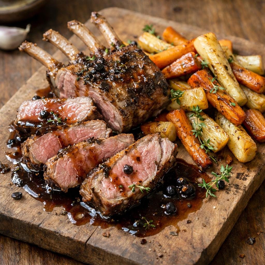 carré d'agneau rôti