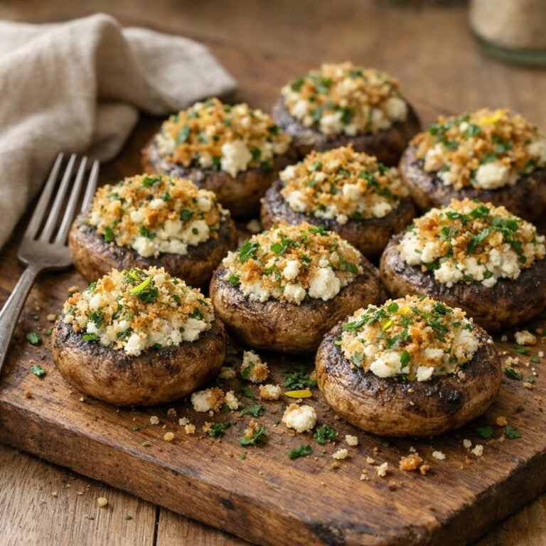 champignons farcis chèvre