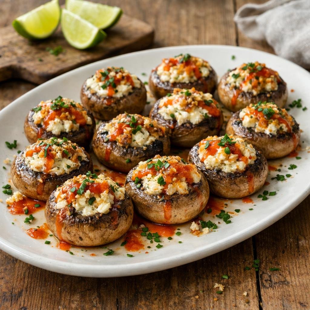 champignons farcis chèvre